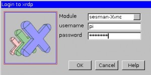 Ventana de login de xrdp